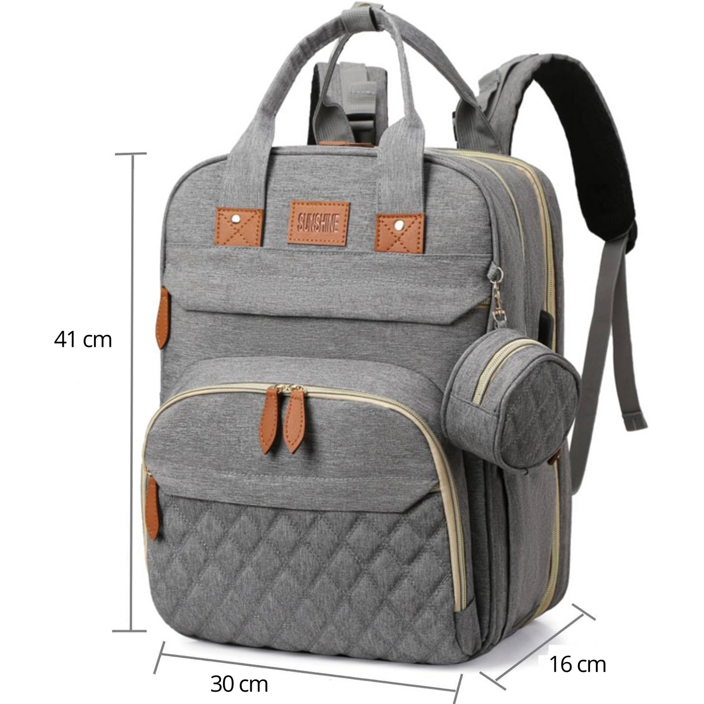 Sac à langer 2-en-1 avec lit amovible